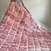 Alfombra lana Mrirt rosa de lana gruesa y pelo largo
