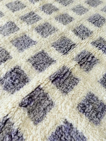Alfombra de lana hecha a mano cuadros Beniouarain