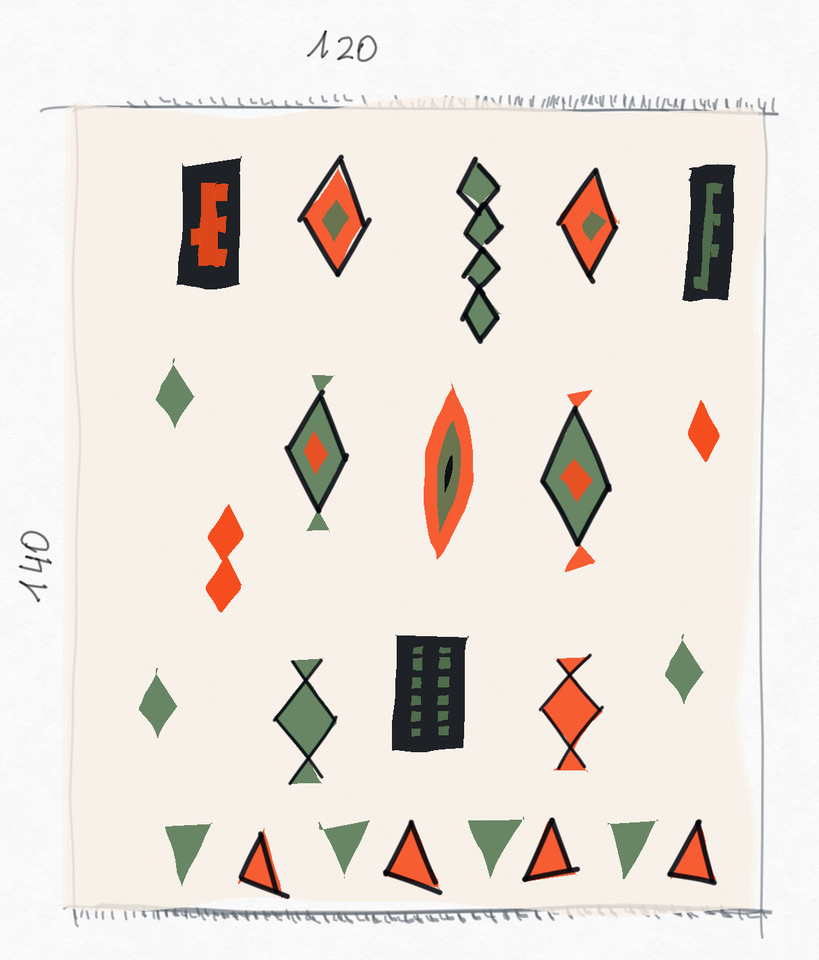 Diseño de alfombra de lana a medida