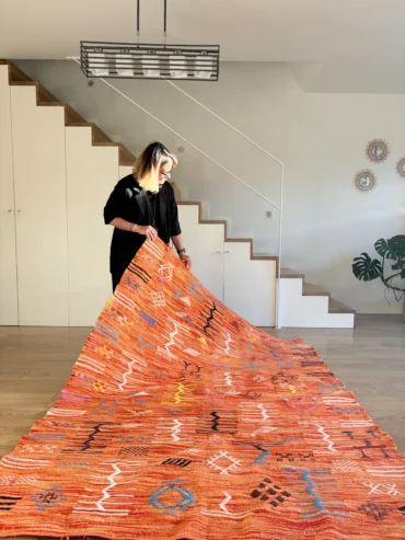 Alfombra etnica naranja