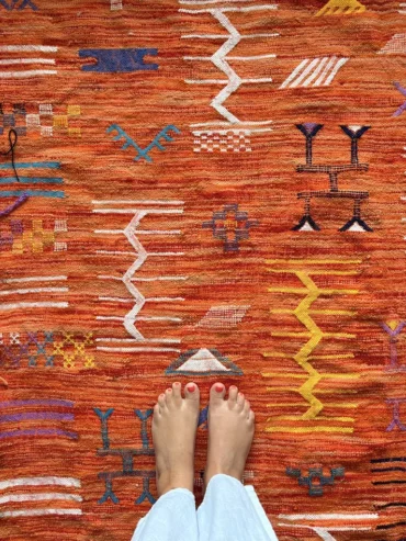 Alfombra etnica naranja