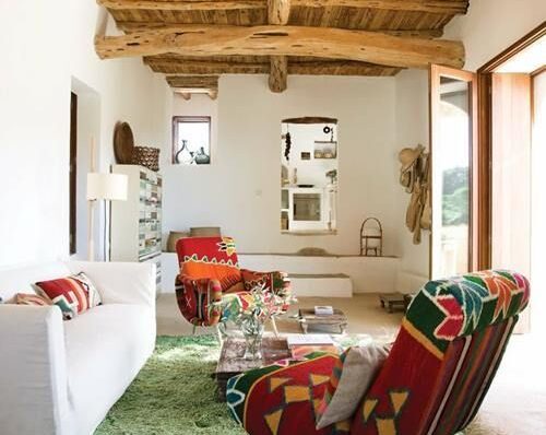 Decoración étnica salón