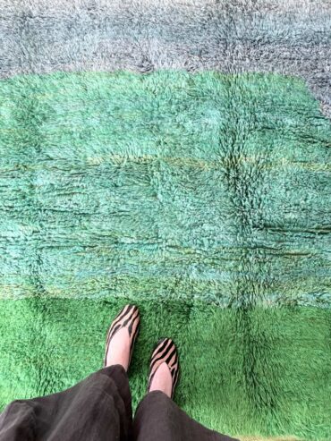 Green Jungle_alfombra boujaad lana verde