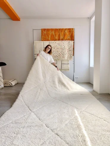Alfombra bereber blanca