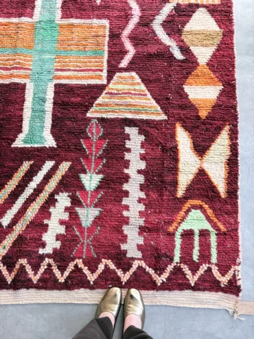 Alfombra étnica burdeos