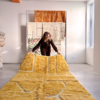Alfombra lana mostaza