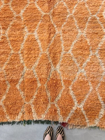 Alfombra vintage rombos naranja