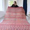 Kilim marroquí antiguo colores suaves