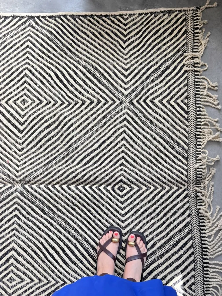 Kilim marroqui geometrico negro y marron_003 Kilim marroqui geometrico negro y marron