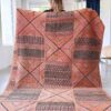 Kilim vintage rosa étnico