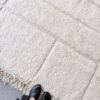 Alfombra lana blanca geometrica
