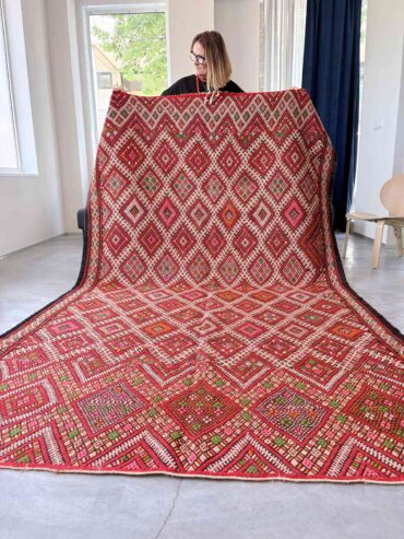 Kilim marroquí rombos vintage