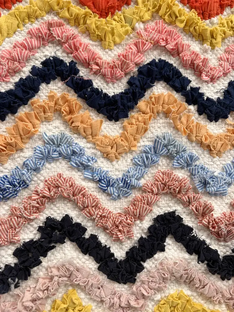 Alfombra boucherouite zigzag multicolor _004 Alfombra boucherouite zigzag multicolor