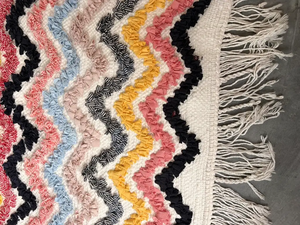 Alfombra boucherouite zigzag multicolor _005 Alfombra boucherouite zigzag multicolor