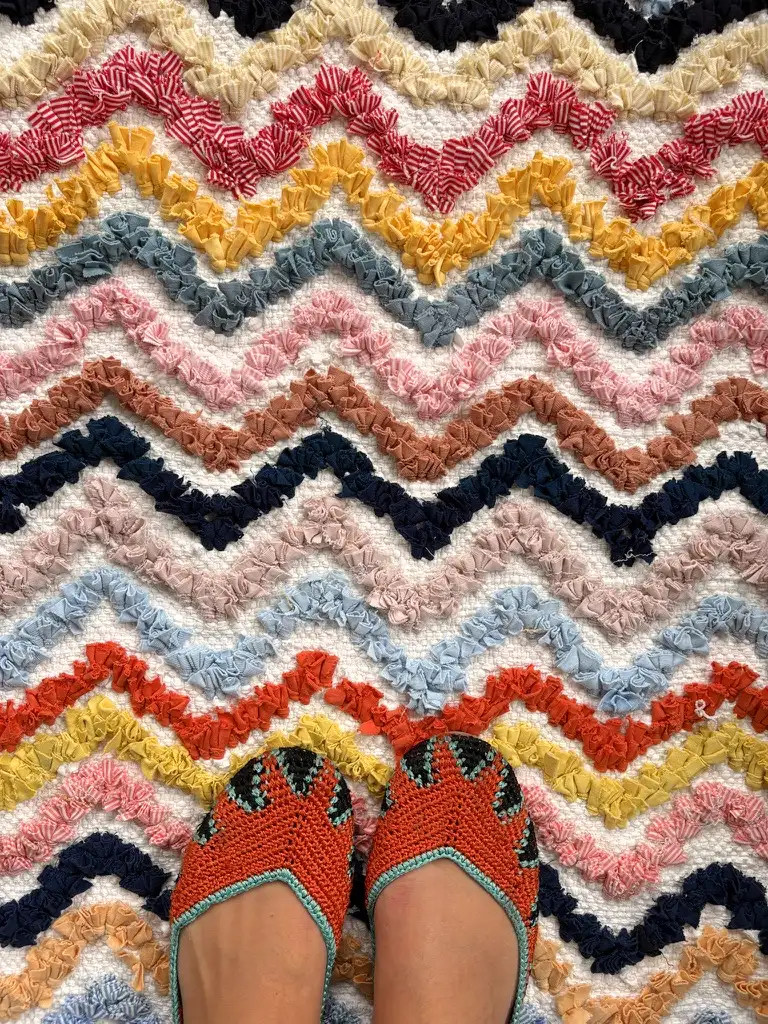 Alfombra boucherouite zigzag multicolor _012 Alfombra boucherouite zigzag multicolor