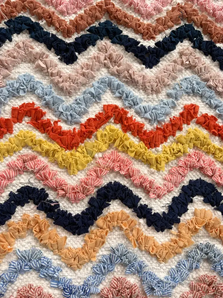 Alfombra boucherouite zigzag multicolor _013 Alfombra boucherouite zigzag multicolor