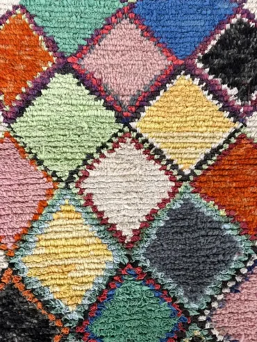 alfombra boucherouite rombos multicolor