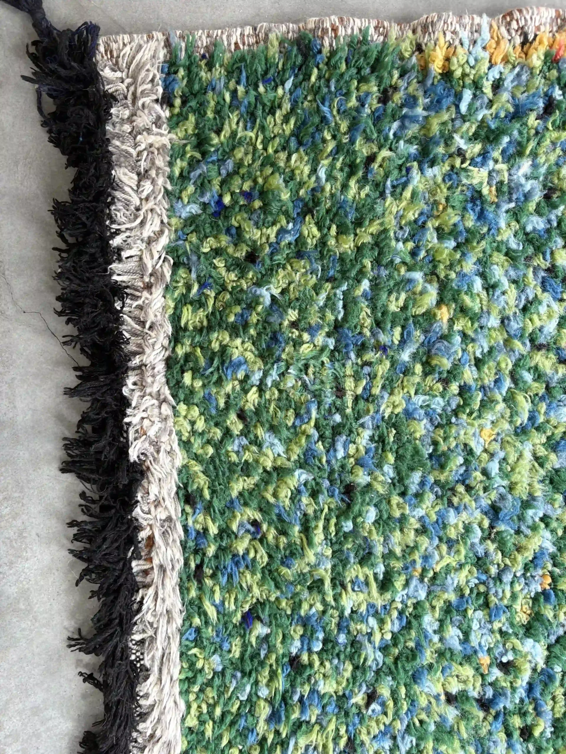 Alfombra Boujaad verde y amarillo_003 Alfombra Boujaad verde y amarillo