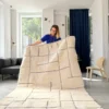 Alfombra bereber líneas azules con relieve