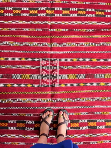 Alfombra kilim motivos bereberes