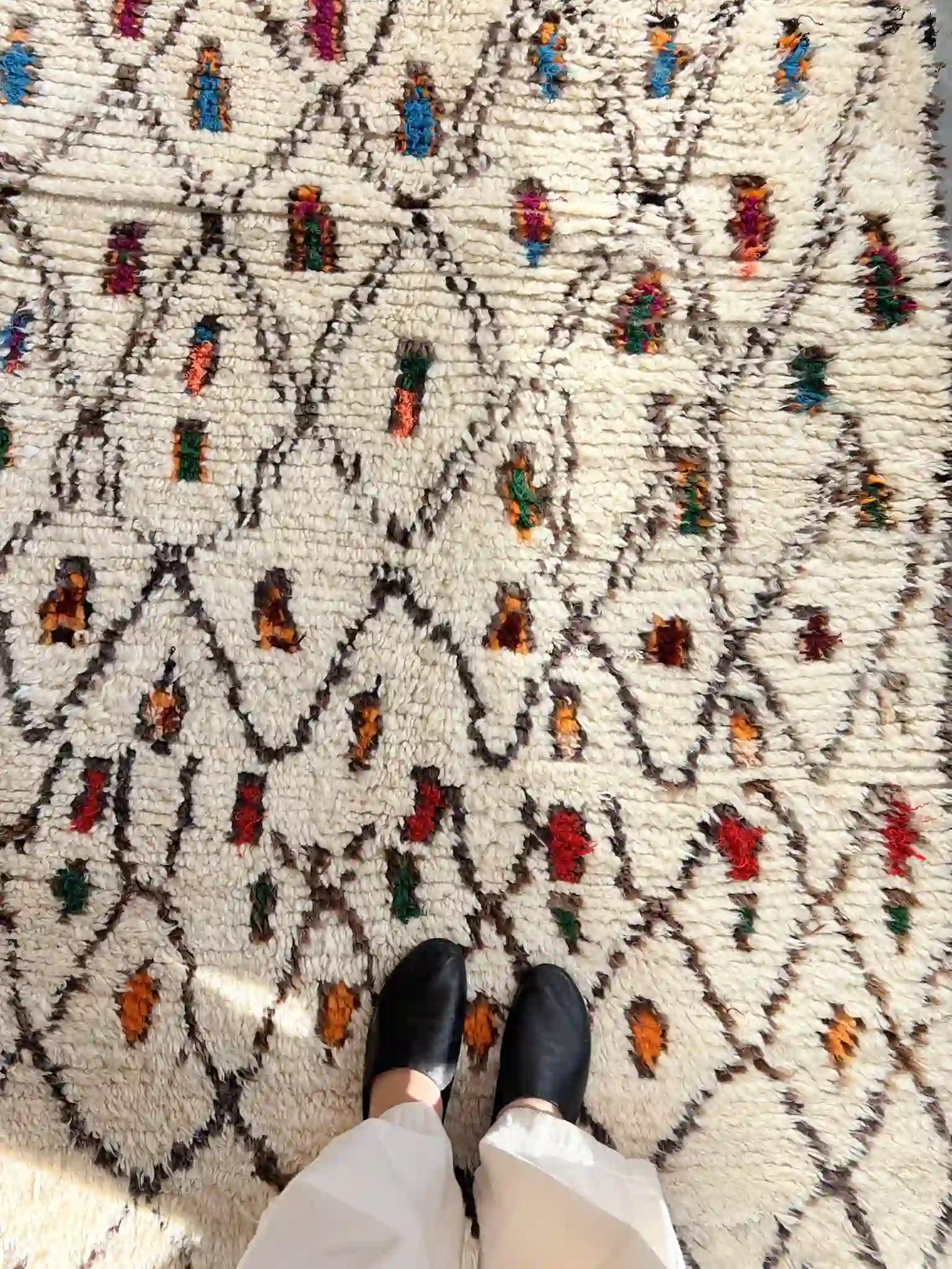 alfombra Azilal vintage rombos colores