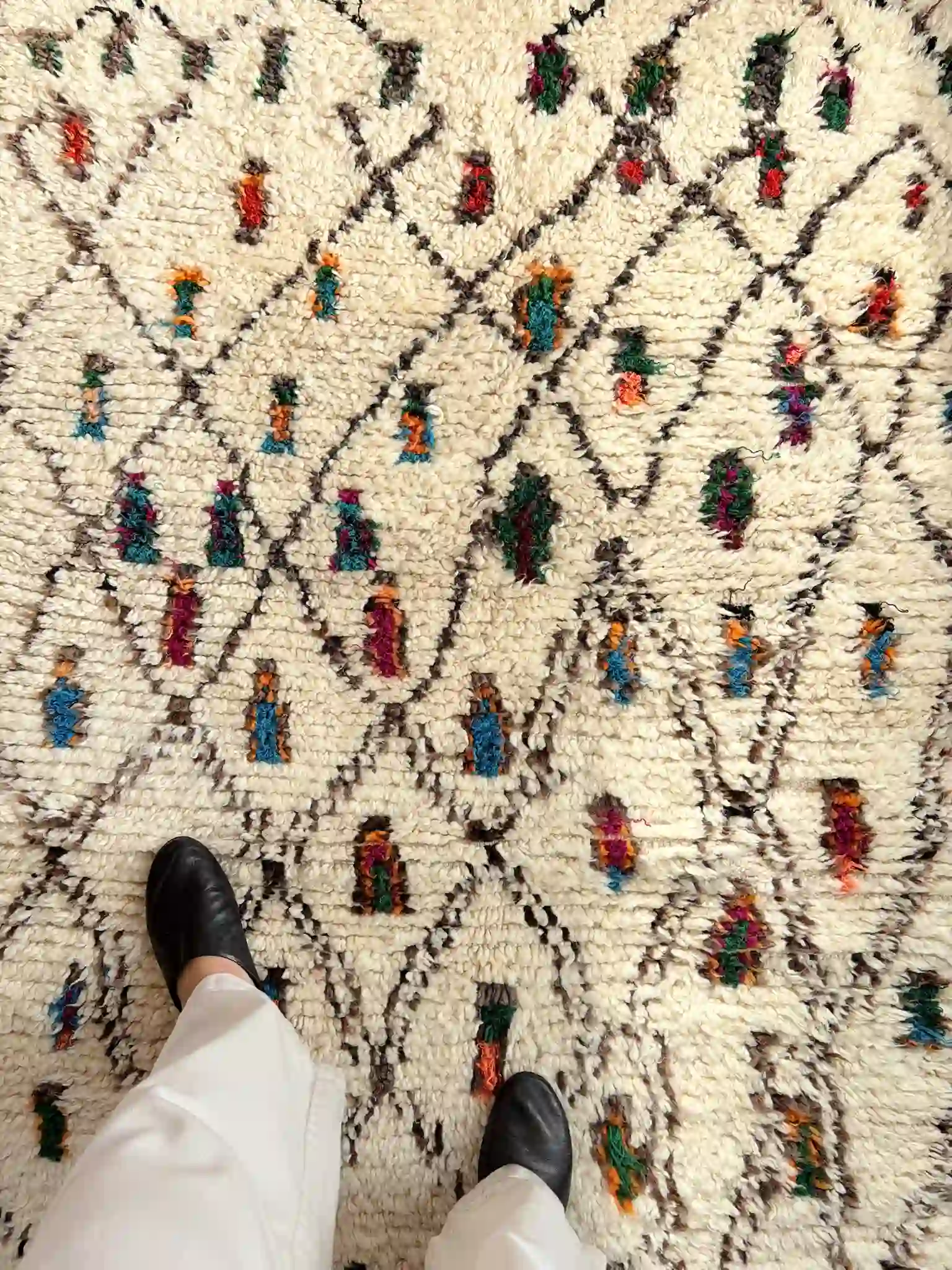 alfombra Azilal vintage rombos colores