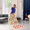 alfombra Azilal pasillera rombos verdes