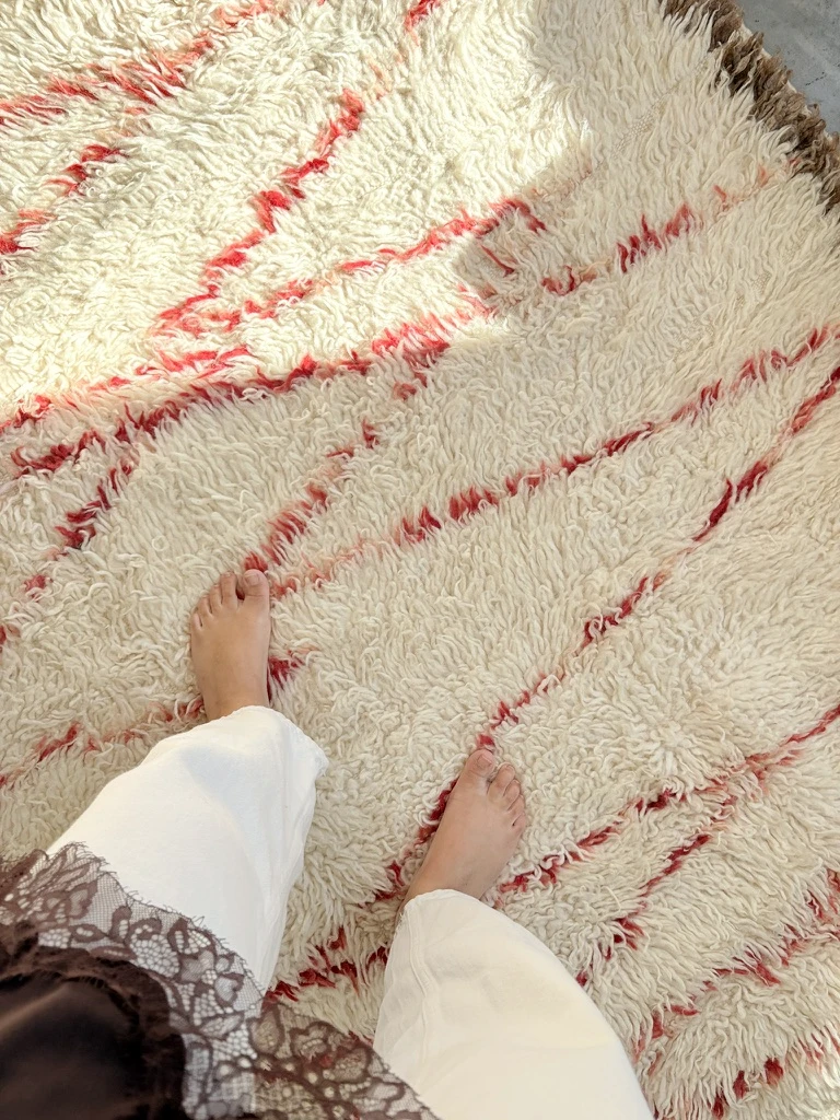 alfombra-beni-ouarain-vintage-de-rombos-rosa_003 Alfombra Beni Ouarain vintage de rombos rosa