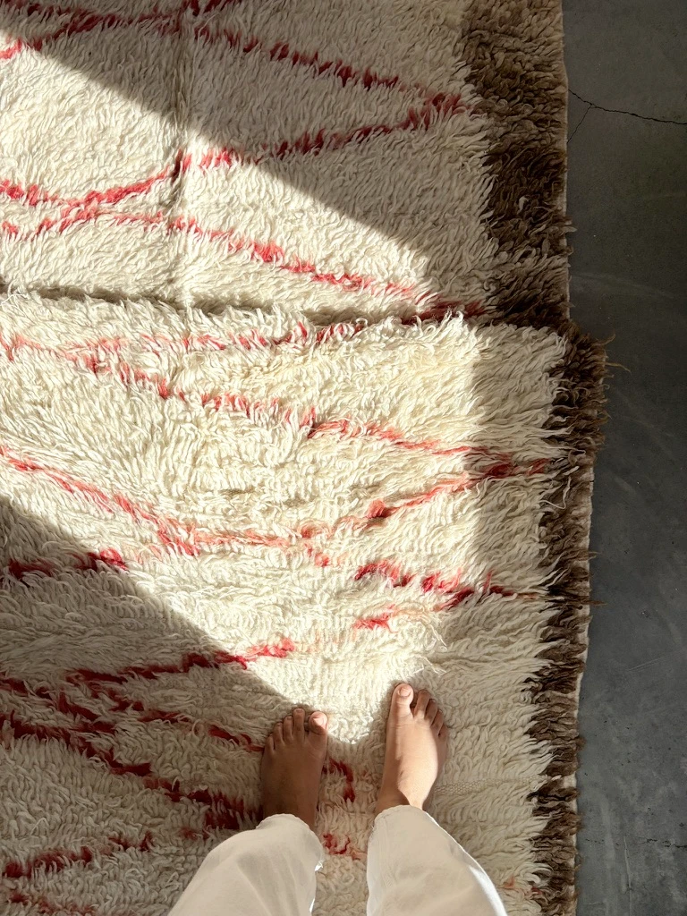 alfombra-beni-ouarain-vintage-de-rombos-rosa_012 Alfombra Beni Ouarain vintage de rombos rosa