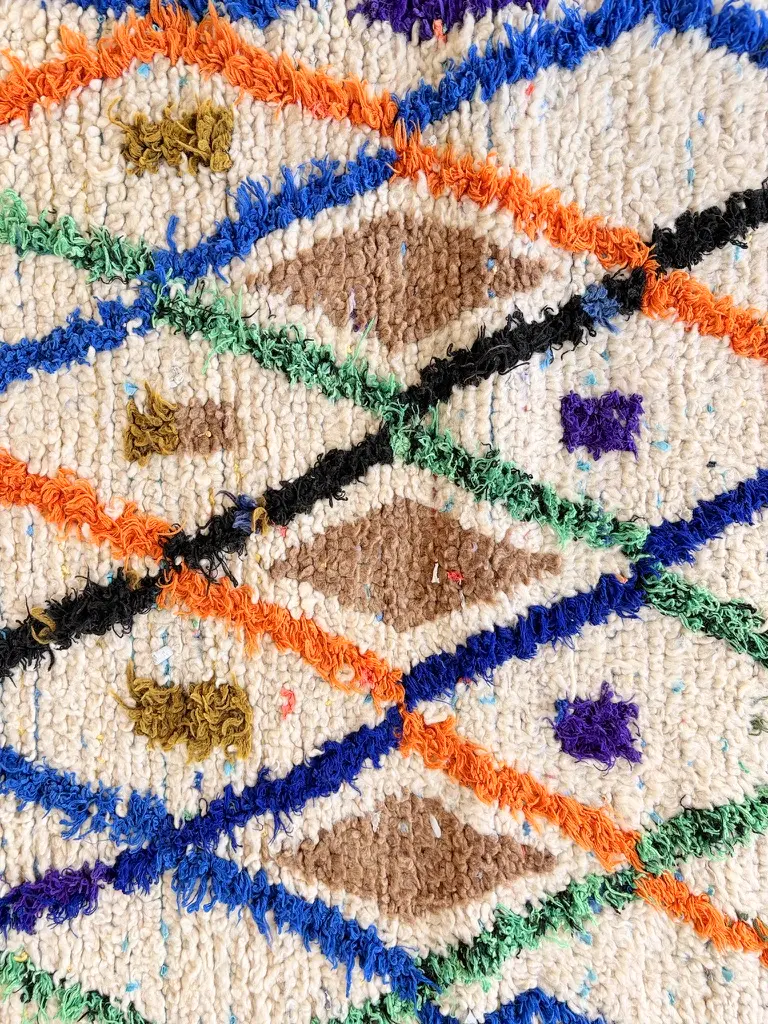 alfombra pasillera vintage lineas colores