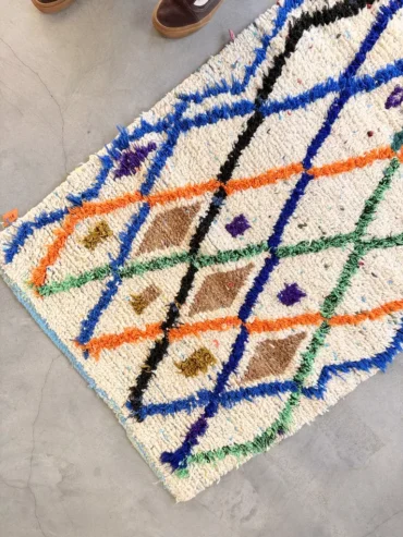 alfombra pasillera vintage lineas colores