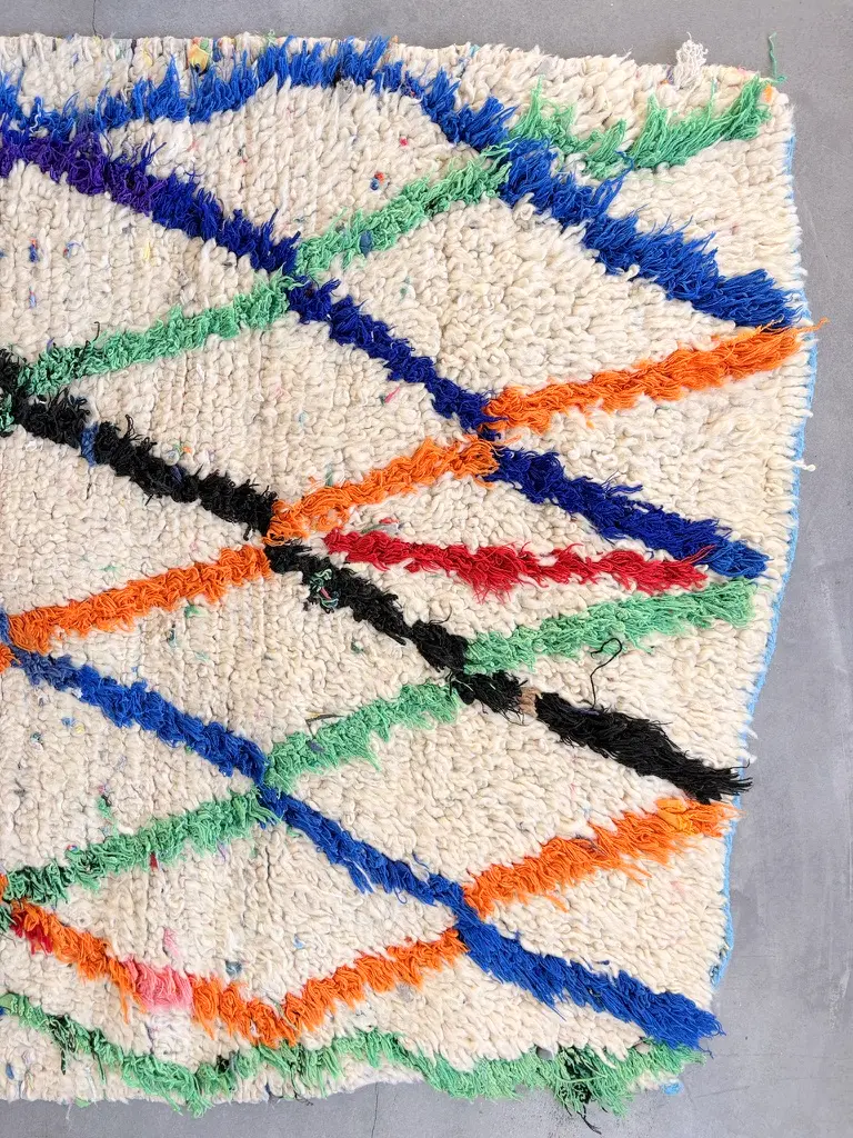 alfombra pasillera vintage lineas colores