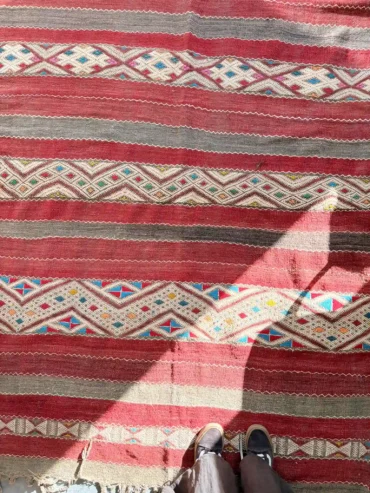 kilim marroquí antiguo burdeos