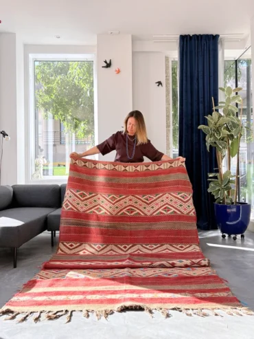 kilim marroquí antiguo burdeos