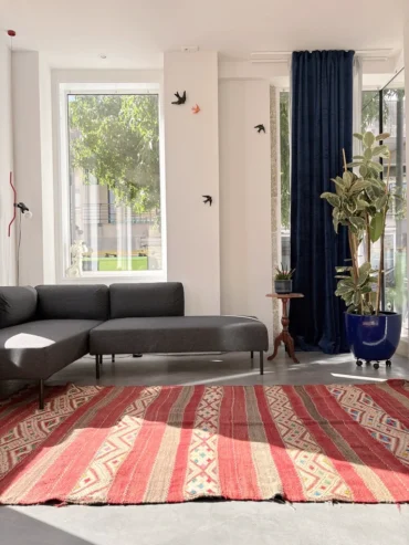 kilim marroquí antiguo burdeos