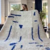 alfombra beni ouarain azul moderna