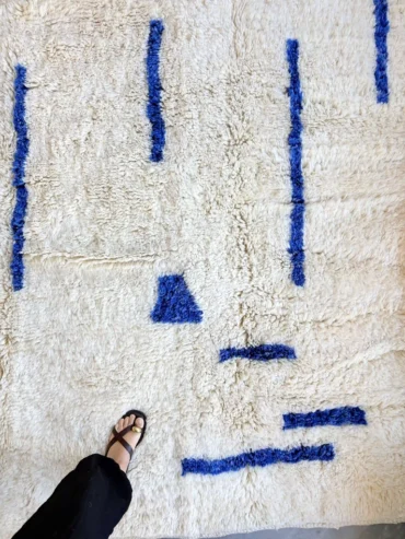 alfombra beni ouarain azul moderna